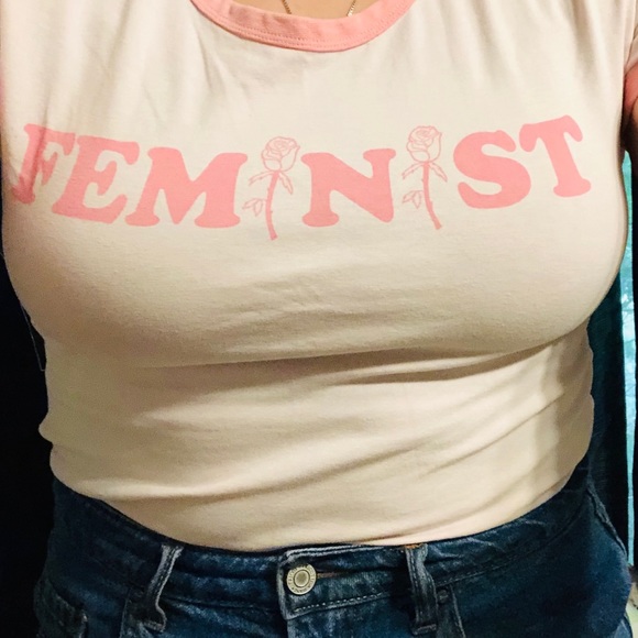 H&m Feminist rose baby pink tee - Picture 3 of 3